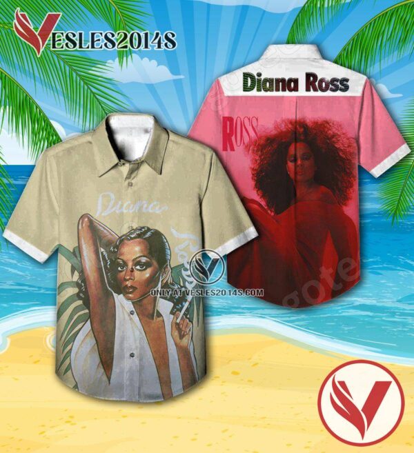 Diana Ross Ross 1978 Album Cover Hawaiian Shirt, Unique Gifts For Music Lovers - Vesles2014S