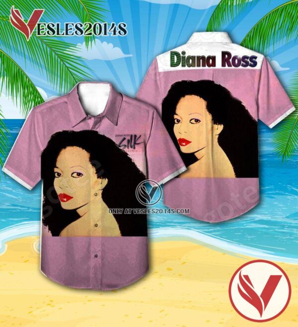 Diana Ross Silk Electric Album Cover Hawaiian Shirt, Unique Gifts For Music Lovers - Vesles2014S