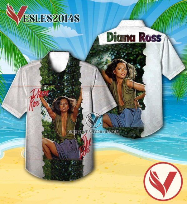 Diana Ross The Boss Album Cover Style 2 Hawaiian Shirt, Unique Gifts For Music Lovers - Vesles2014S