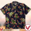 Dinosaur Flower Plant Black Hawaiian Shirt, Unique Gifts For Friends - Vesles2014S 1