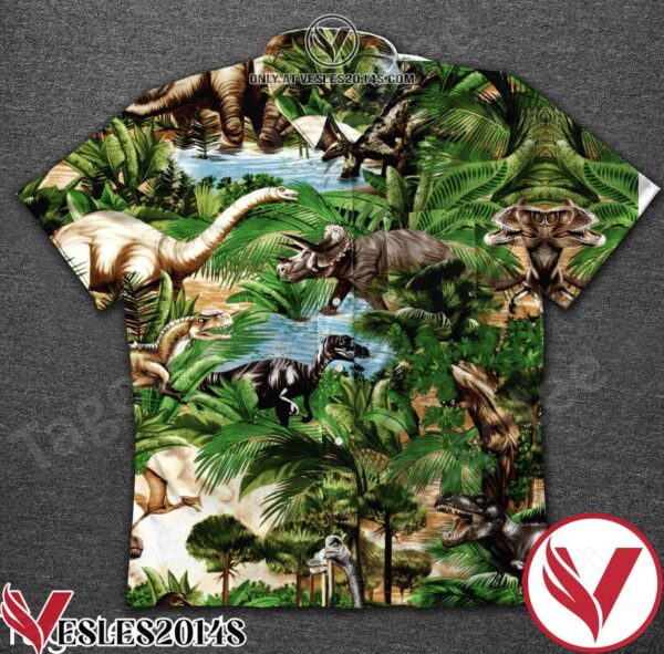 Dinosaur In Nature Hawaiian Shirt, Unique Gifts For Friends - Vesles2014S 1