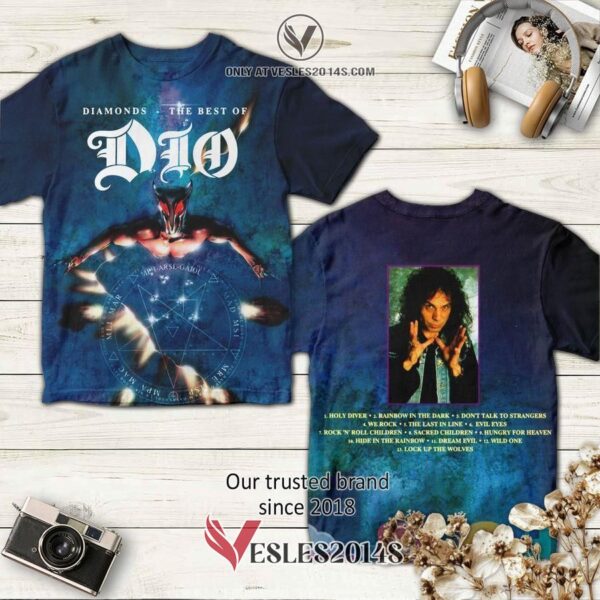 Dio Band Diamond The Best of Dio Album 3D T-Shirt, Unique Gifts For Music Lovers - Vesles2014S