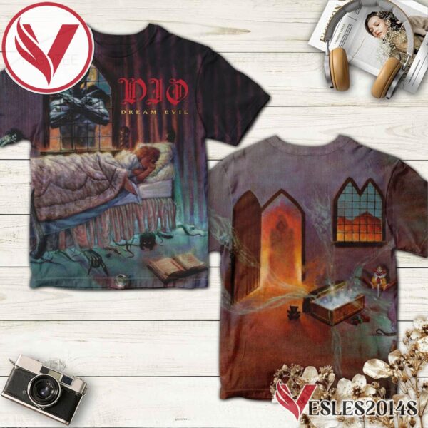 Dio Dream Evil Album Cover Shirt, Perfect Gifts For Music Lovers - Vesles2014S