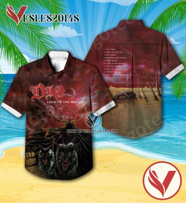 Dio Lock Up The Wolves Album Cover Hawaiian Shirt, Unique Gifts For Music Lovers - Vesles2014S
