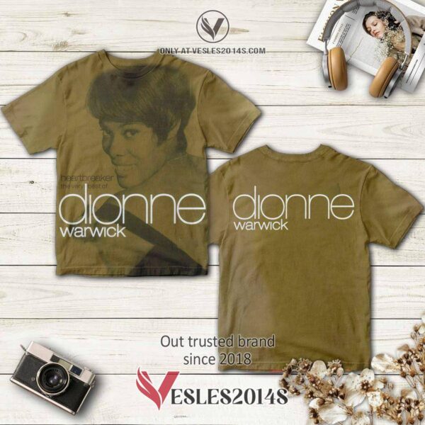 Dionne Warwick Heartbreaker Album 3D T-Shirt, Perfect Gifts For Music Lovers - Vesles2014S