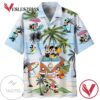 Disney Mickey And Minnie Print Short Sleeve Hawaiian Casual Shirt Vesles2014S
