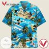 Disney Mickey Mouse In The Beach Print Short Sleeve Hawaiian Casual Shirt Vesles2014S