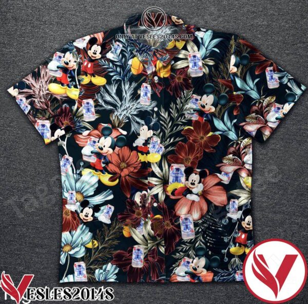 Disney Mickey With Pabst Blue Ribbon Flower Hawaiian Shirt, Unique Gifts For Friends - Vesles2014S 1