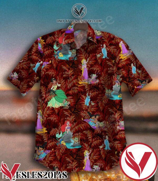 Disney Princess Red Plant Hawaiian Shirt, Unique Gifts For Friends - Vesles2014S 1