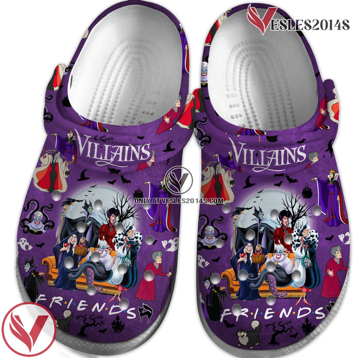 Disney Villains Cartoon Crocs Crocband Clogs Shoes Comfortable For Men Women and Kids Style 2, Unique Gift From Vesles2014S 2