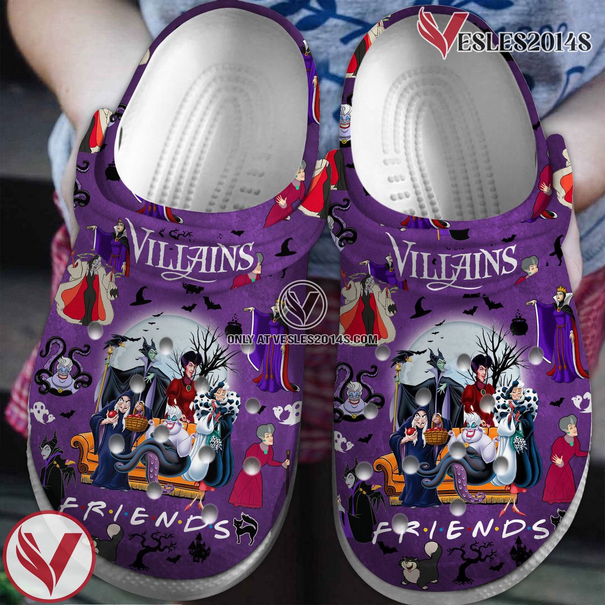 Disney Villains Cartoon Crocs Crocband Clogs Shoes Comfortable For Men Women and Kids Style 2, Unique Gift From Vesles2014S