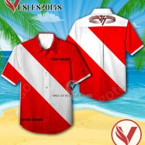 Diver Down Album By Van Halen Hawaiian Shirt, Unique Gifts For Music Lovers - Vesles2014S