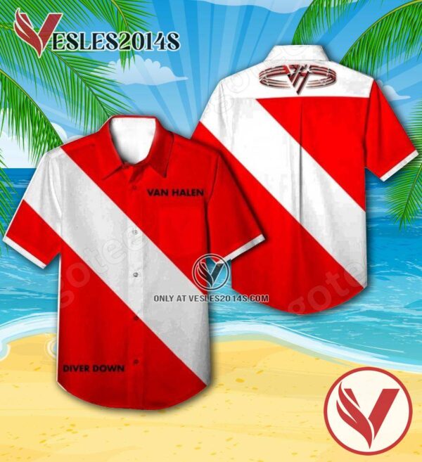 Diver Down Album By Van Halen Hawaiian Shirt, Unique Gifts For Music Lovers - Vesles2014S