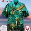 Diver In The Ocean Print Short Sleeve Hawaiian Casual Shirt Vesles2014S