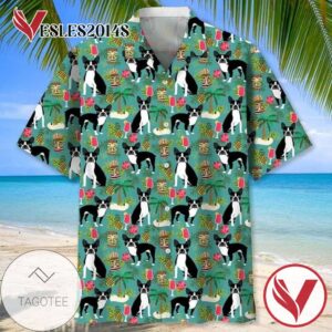 Dog Lover Print Short Sleeve Hawaiian Casual Shirt Vesles2014S 1