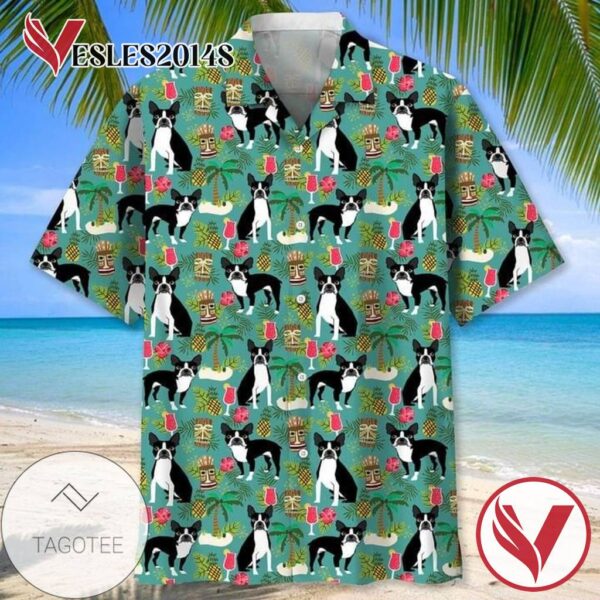 Dog Lover Print Short Sleeve Hawaiian Casual Shirt Vesles2014S 1
