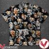Dogs Chibi Flower Black Hawaiian Shirt, Unique Gifts For Friends - Vesles2014S 1