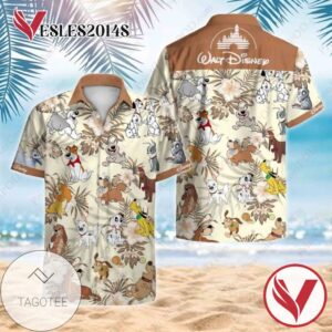 Dogs Disney Hawaiian Graphic Print Short Sleeve Hawaiian Casual Shirt Vesles2014S 1