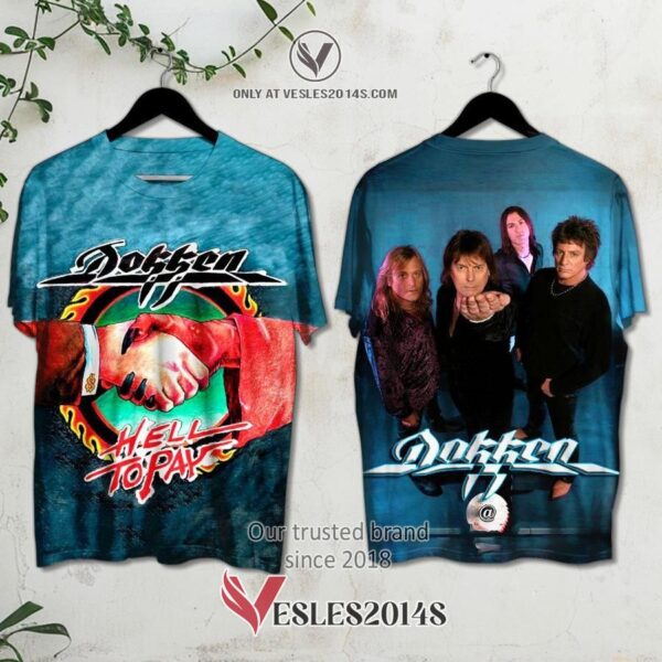 Dokken-Hell to Pay Album 3D Shirt, Unique Gifts For Music Lovers - Vesles2014S
