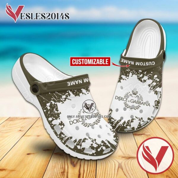 Dolce & Gabbana Logo Crocs Clogs, Unique Footwear For Fans