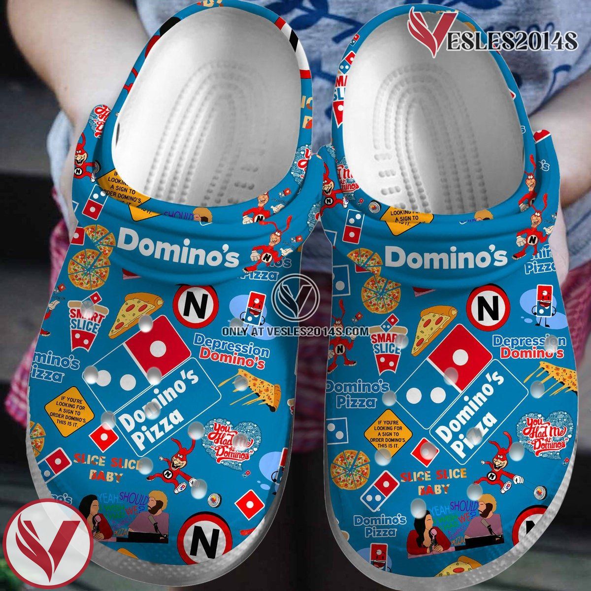 Domino’s Pizza FoodCrocs Crocband Clogs Shoes Comfortable For Men Women and Kids Style 1, Unique Gift From Vesles2014S