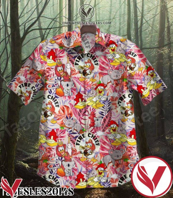 Donald Duck Fire Chief Rescue Koalas Hawaiian Shirt, Unique Gifts For Friends - Vesles2014S 1