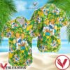Donald Duck Green Yellow Floral Disney Hawaiian Shirt, Unique Gifts For Friends - Vesles2014S 1