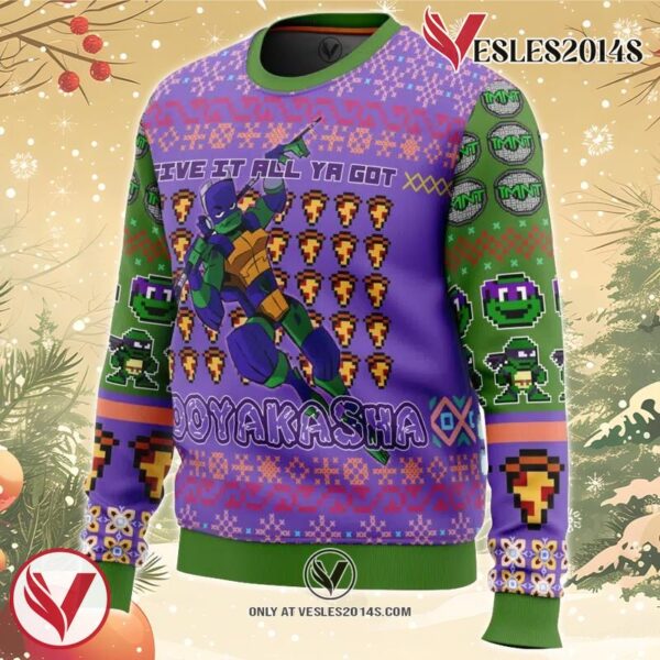 Donatello Rise of the Teenage Mutant Ninja Turtles Ugly Christmas Sweater, Unique Christmas Gift For Fans - Vesles2014S 1