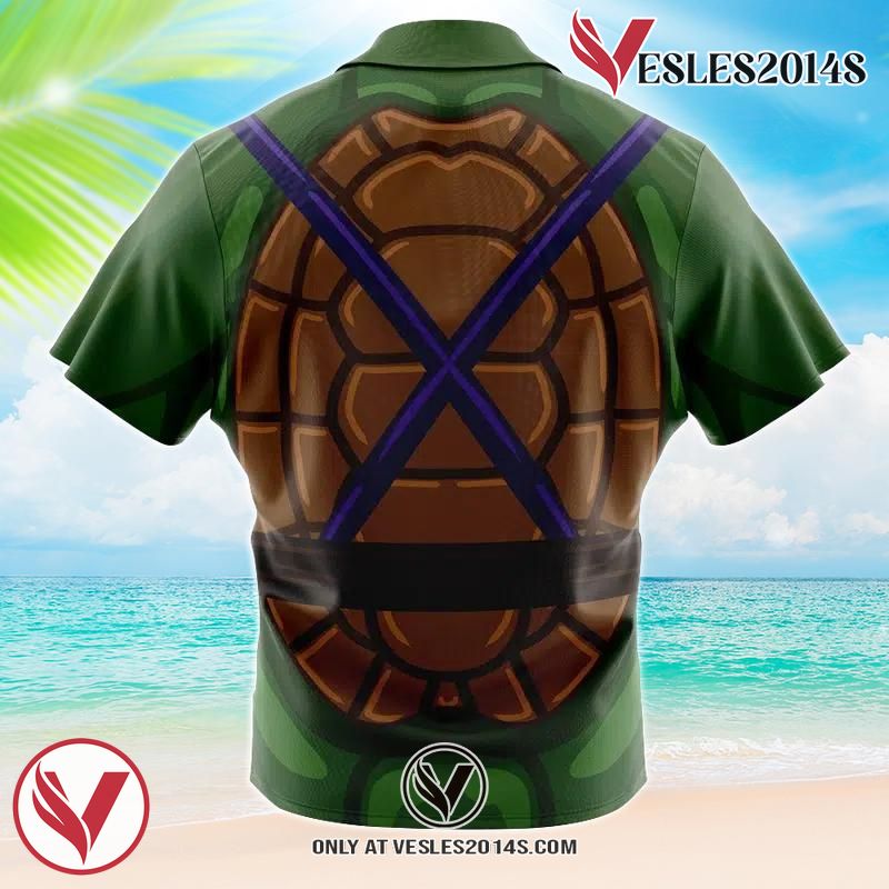 Donatello Teenage Mutant Ninja Turtles Hawaiian Button Up Shirt, Perfect Gifts For Anime Lovers - Vesles2014S 1
