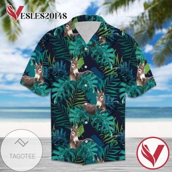 Donkey Funny Hawaiian Graphic Print Short Sleeve Hawaiian Casual Shirt Vesles2014S 1
