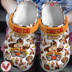 Donkey Kong Game Crocs Crocband Clogs Shoes Comfortable For Men Women and Kids, Unique Gift From  Vesles2014S
