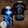Don't Be Afraid Just Have Faith Matthew 5 36 Warrior Lion Cross Graphic Print Short Sleeve Hawaiian Casual Shirt Vesles2014S