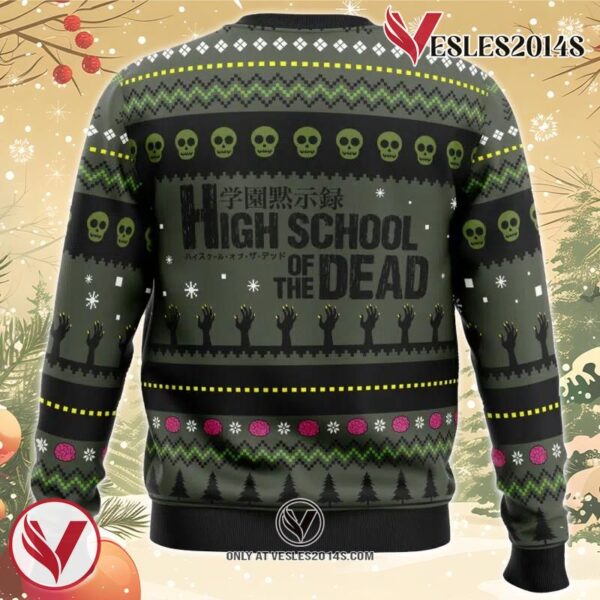 Don’t Get Bit High School of the Dead Ugly Christmas Sweater, Unique Christmas Gift For Fans - Vesles2014S 1