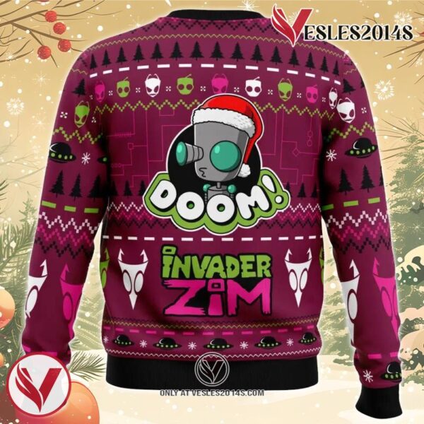 Doom Invader Zim Ugly Christmas Sweater, Unique Christmas Gift For Fans - Vesles2014S 1