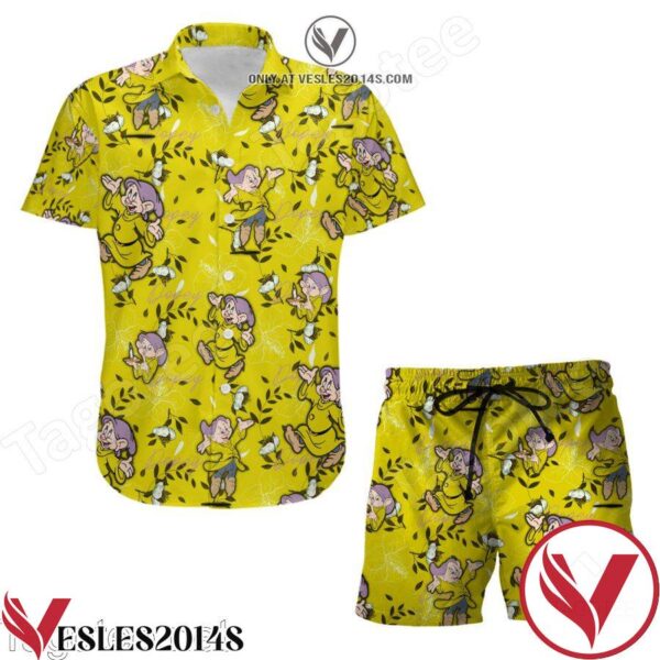 Dopey Dwarf Leafy Summer Tropical Print Disney Hawaiian Shirt, Unique Gifts For Friends - Vesles2014S 1
