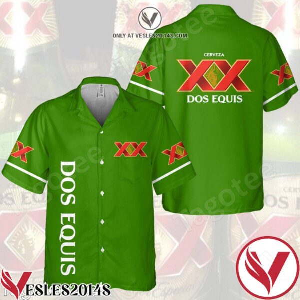 Dos Equis Green Hawaiian Shirt And Short, Unique Gifts For Friends - Vesles2014S 1