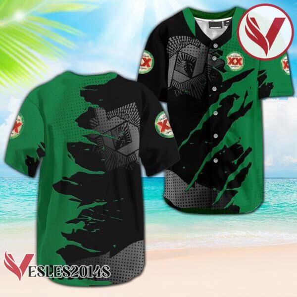 Dos Equis Metal Crack Pattern Baseball Jersey, Perfect Gifts For Fans - Vesles2014S