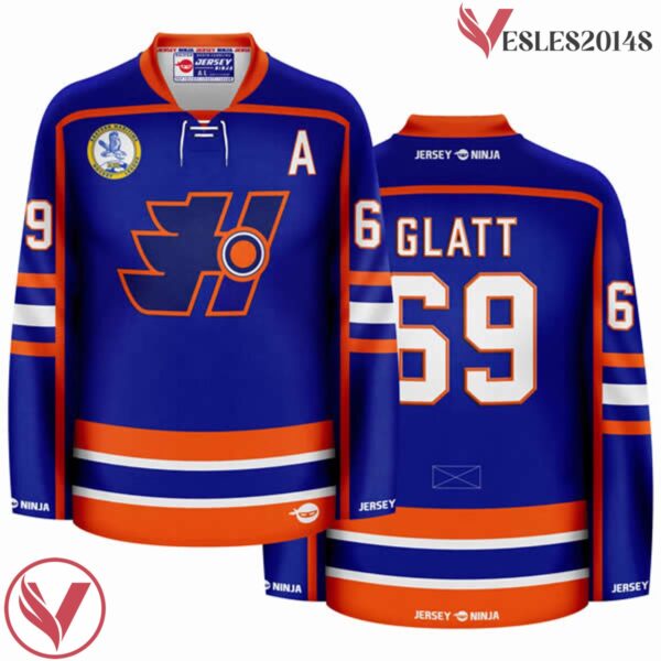 Doug Glatt Halifax Highlanders Blue Hockey Jersey - Vesles2014S