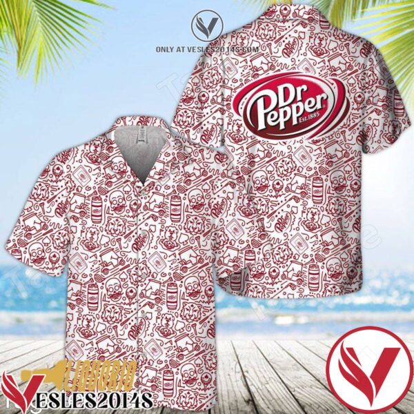 Dr Pepper Doodle Art Hawaiian Shirt, Unique Gifts For Friends - Vesles2014S 1