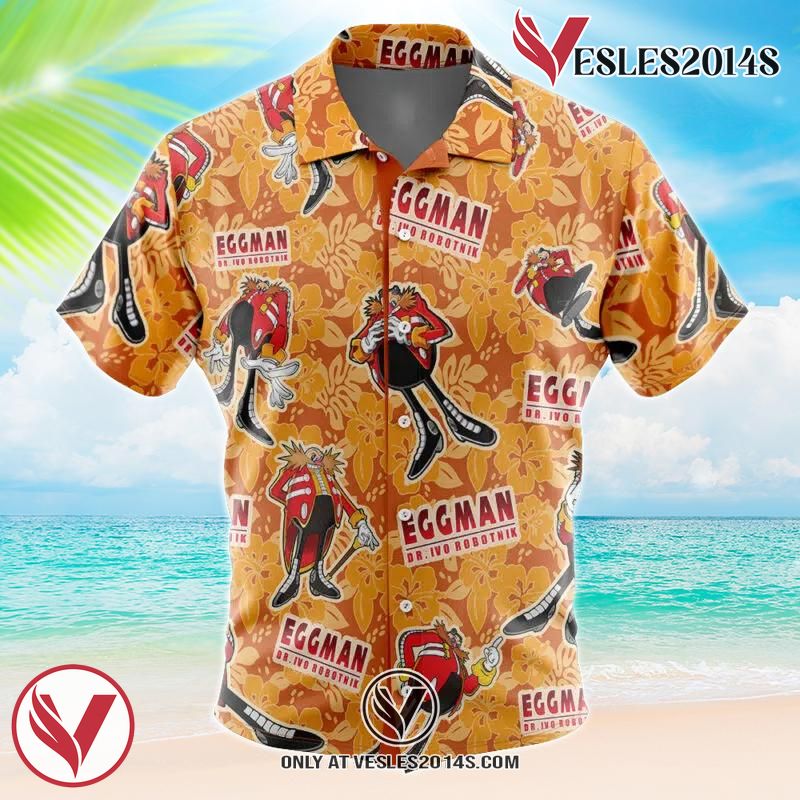 Dr. Robotnik’s Sonic The Hedgehog Hawaiian Button Up Shirt, Perfect Gifts For Anime Lovers - Vesles2014S