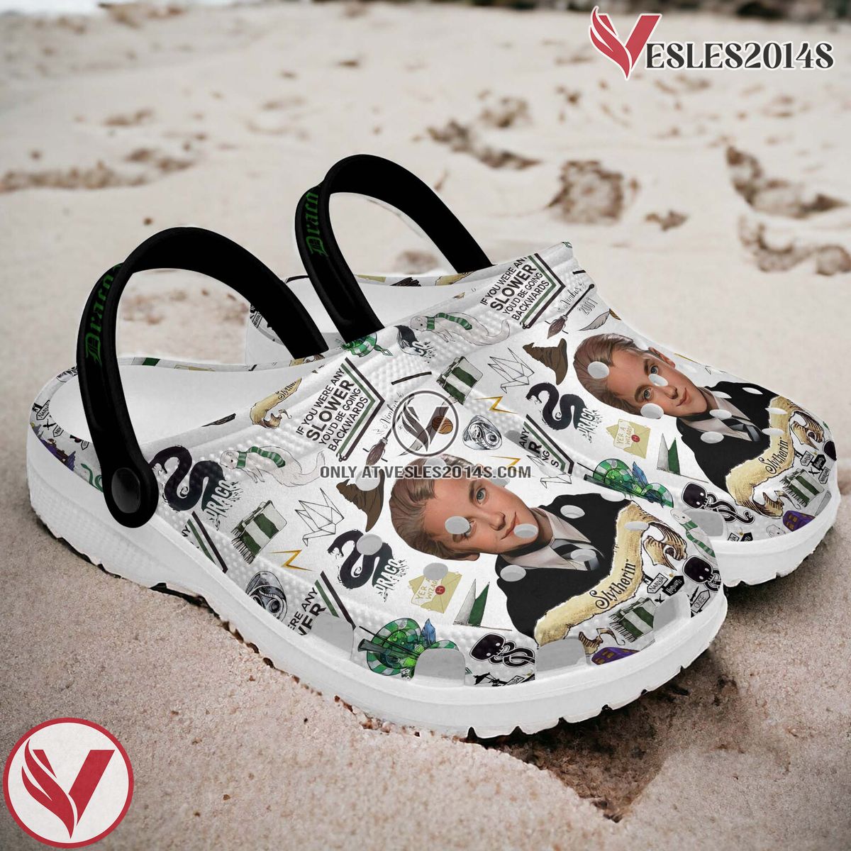 Draco Malfoy Harry Potter Movie Crocs Crocband Clogs Shoes Comfortable For Men Women and Kids - Vesles2014S 2