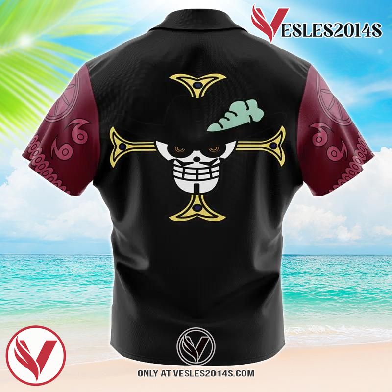 Dracule Mihawk OP Hawaiian Button Up Shirt, Perfect Gifts For Anime Lovers - Vesles2014S 1
