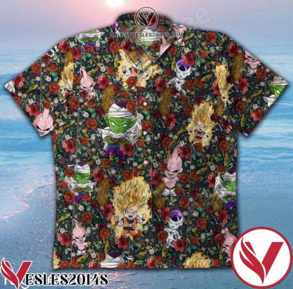 Dragon Ball Characters Flower Hawaiian Shirt, Unique Gifts For Friends - Vesles2014S 1