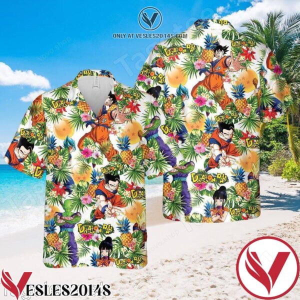 Dragon Ball Characters Pineapple Flowery Hawaiian Shirt And Short, Unique Gifts For Friends - Vesles2014S 1