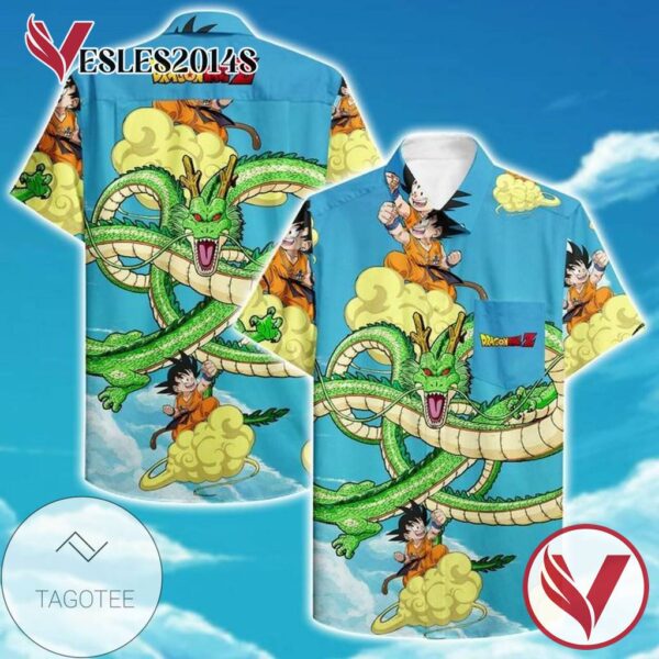 Dragon Ball Goku Hawaiian Graphic Print Short Sleeve Hawaiian Casual Shirt Vesles2014S 1