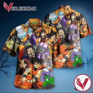 Dragon Ball Horror Style Halloween Casual Beach Full Printing Hawaiian Shirt Vesles2014S