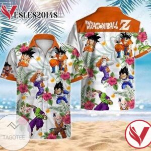 Dragon Ball Z Hawaiian Graphic Print Short Sleeve Hawaiian Casual Shirt Vesles2014S 1