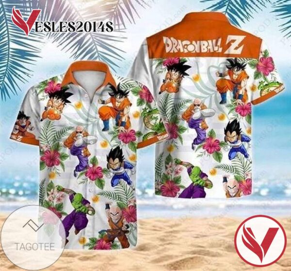 Dragon Ball Z Hawaiian Graphic Print Short Sleeve Hawaiian Casual Shirt Vesles2014S 1