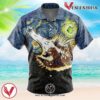 Dragon Ball Z Starry Night Hawaiian Button Up Shirt, Perfect Gifts For Anime Lovers - Vesles2014S