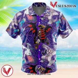Dragon Type Pokemon Pokemon Hawaiian Button Up Shirt, Perfect Gifts For Anime Lovers - Vesles2014S